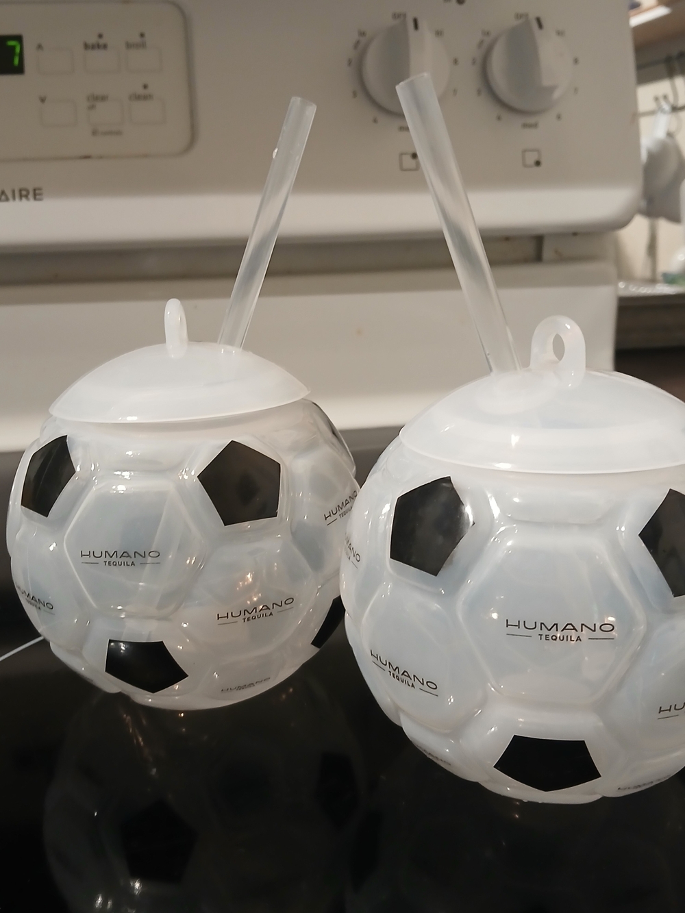 Football Soccer Ball Drink Tumblers (Set of 2)